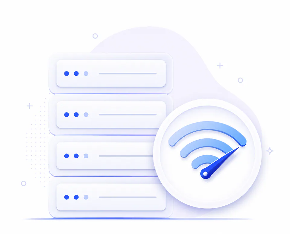 Choose Guyana without manual setup with VPN for Guyana VPN servers and a speed gauge representing the selected route for Guyana